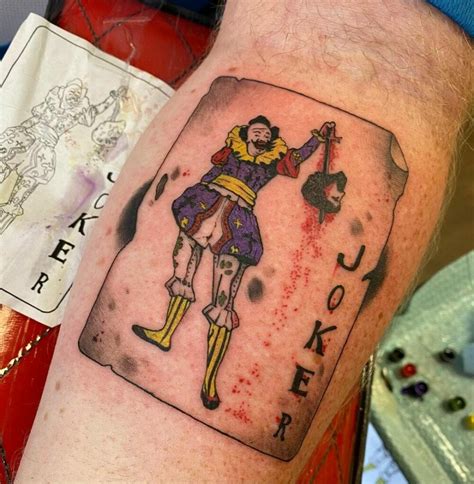 joker card tattoo|Joker Card Tattoo: Unleashing the Wild Card of Inked .
